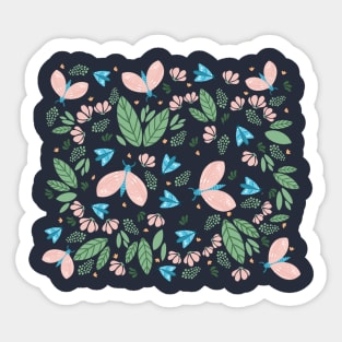 Butterflies and flowers Sticker